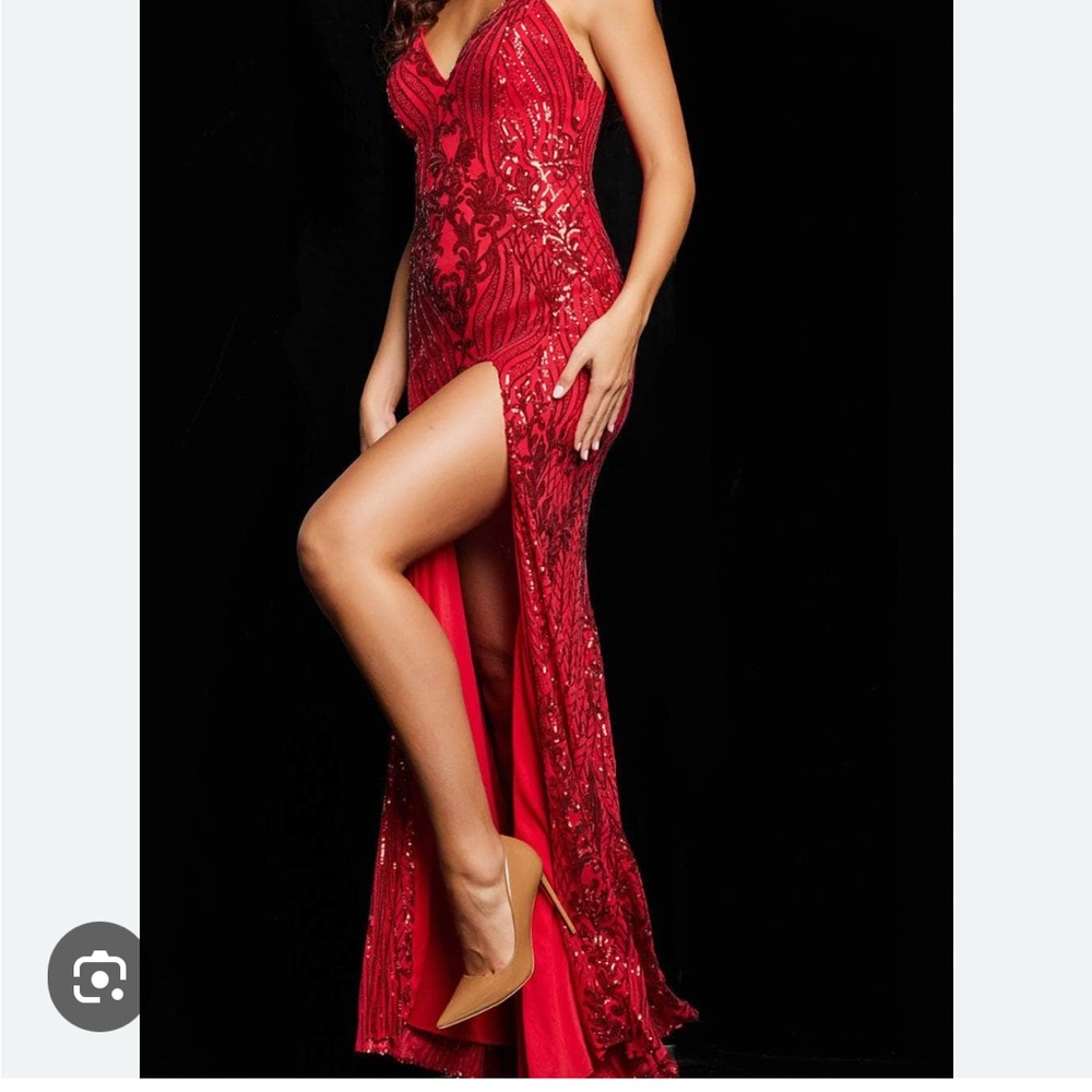 Jovani Scarlet Sequin Gown